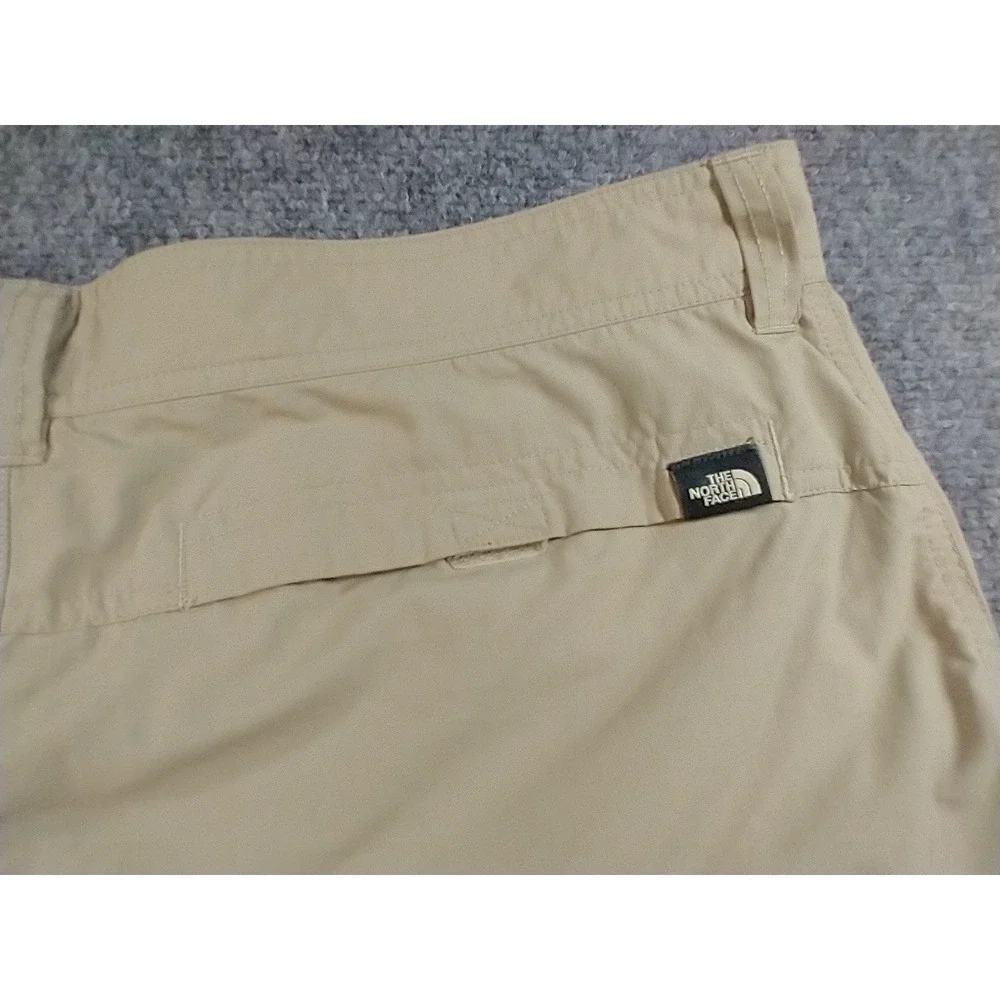 The North Face Mens Horizon Cargo Shorts Tan Khaki Nylon Hiking Outdoor Size 36